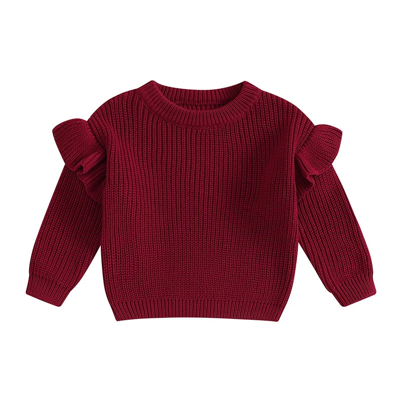 Ruffle Hug Knit Sweater Sweetness