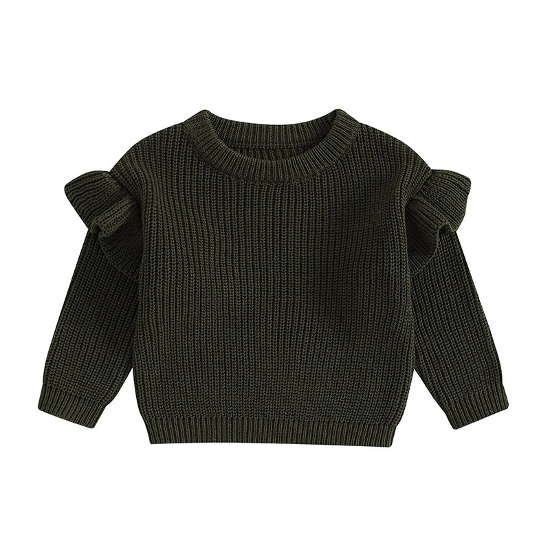 Ruffle Hug Knit Sweater Sweetness