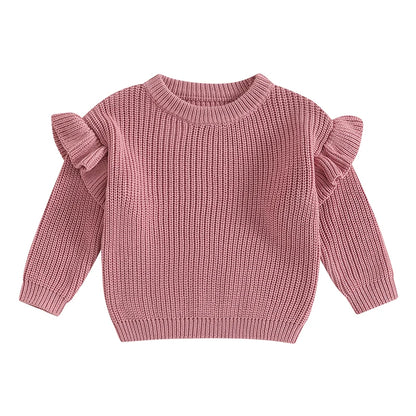 Ruffle Hug Knit Sweater Sweetness