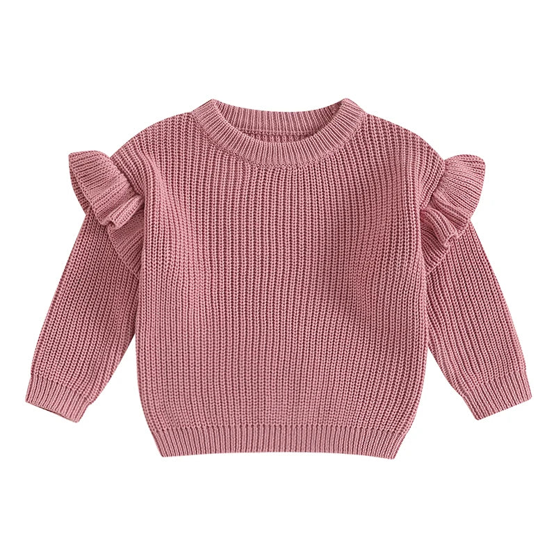 Ruffle Hug Knit Sweater Sweetness