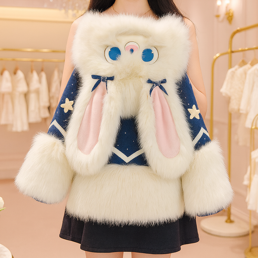 Starry Bunny Hooded Coat