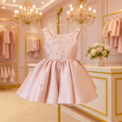 Blush Bloom Crystal Dress
