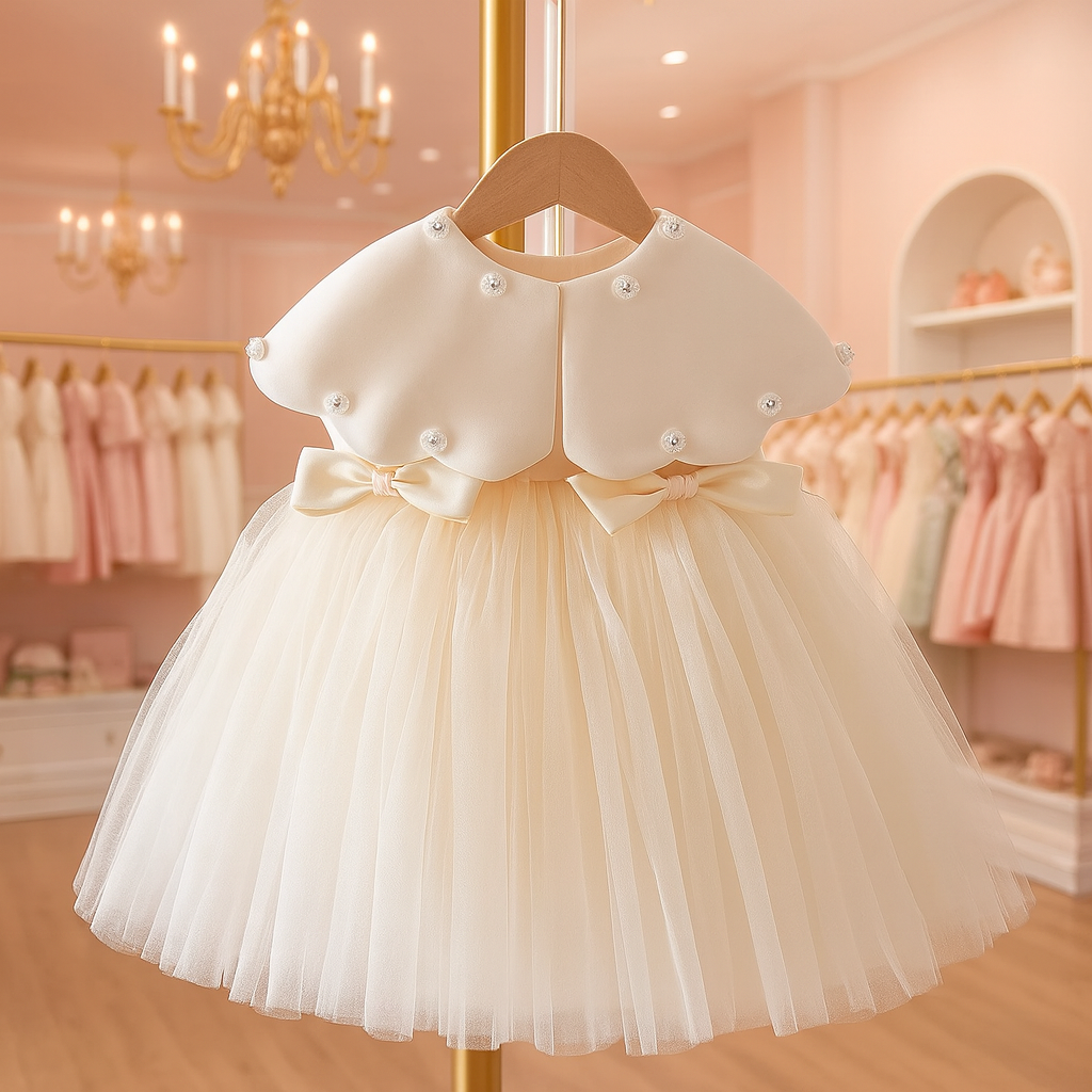 Ivory Pearl Petal Dress