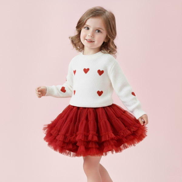 Set 2 pezzi in tulle con scollo a cuore