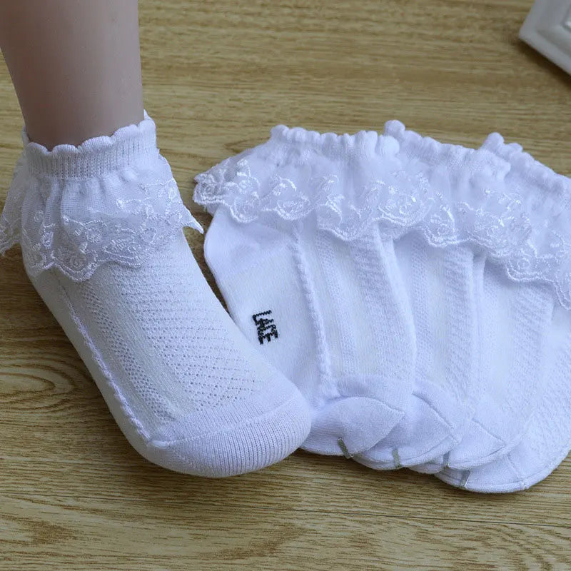 Prinzessinnen-Spitzensocken-Set – 10 Paar 