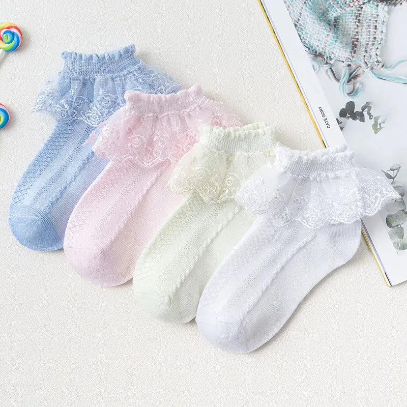 Prinzessinnen-Spitzensocken-Set – 10 Paar 
