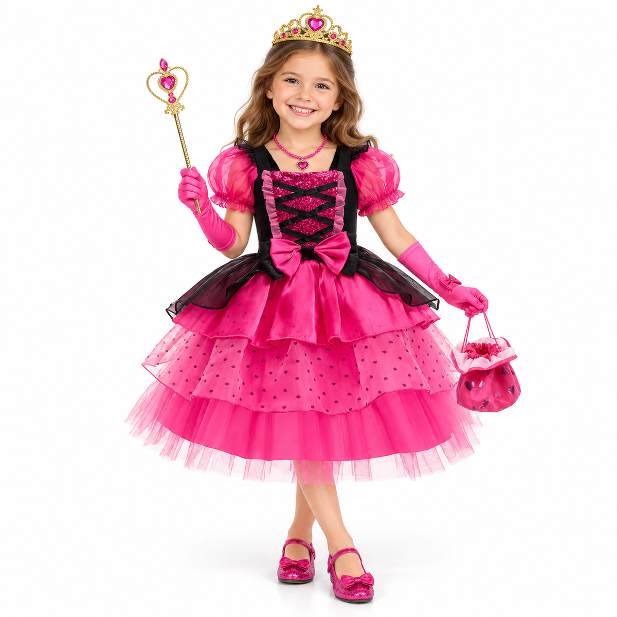 Hearts & Crown Halloween Princess Dress Set Magic Tree
