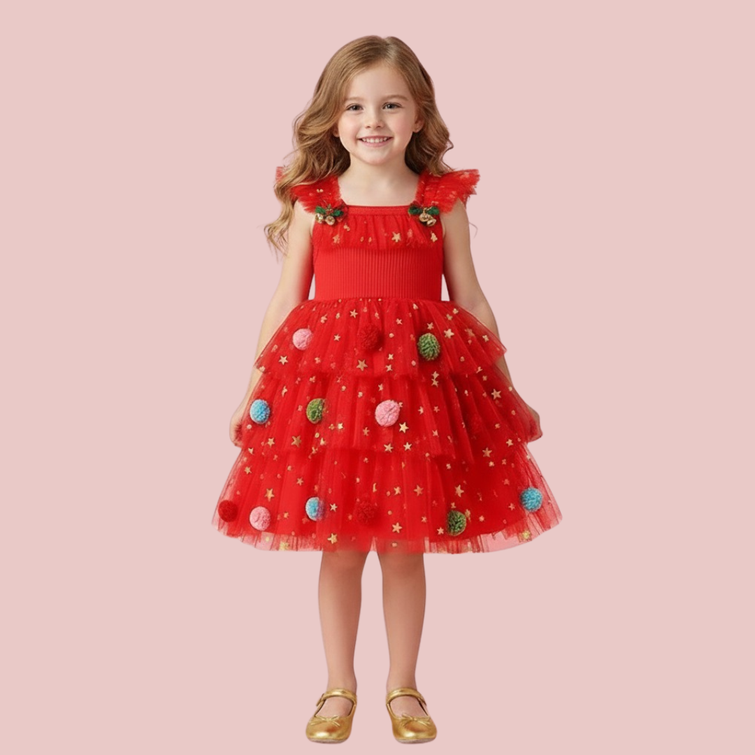 Holiday Tree Tulle Dress