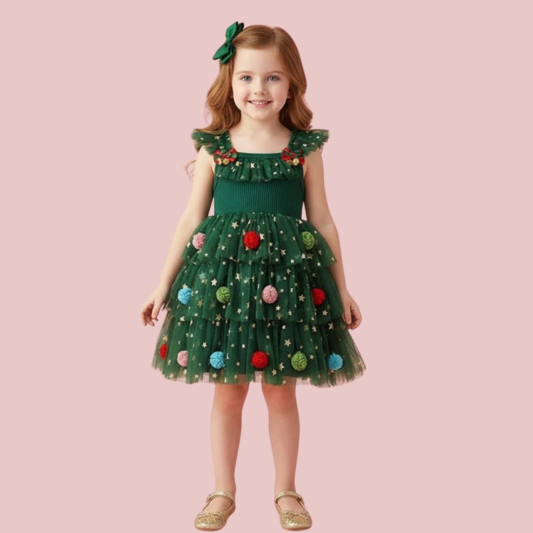 Holiday Tree Tulle Dress
