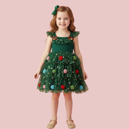 Holiday Tree Tulle Dress