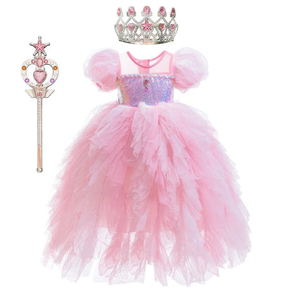 Königliches rosa Blütenkleid