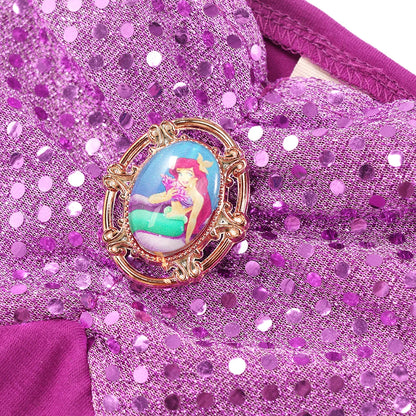Disfraz de princesa sirena de manga larga con peluca