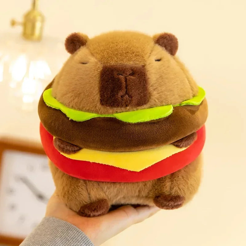 Burger Capybara Plush – Fluffy Capybaras