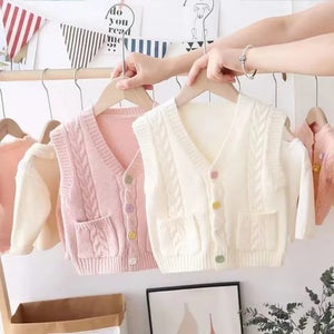 Classic Button Knit Vest