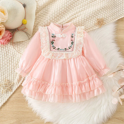 Baby Vintage Floral Lace Dress