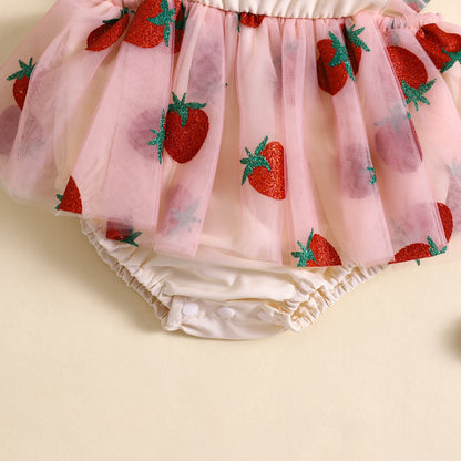 Erdbeerkuss Baby Strampler Set