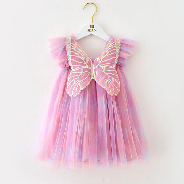 Vestido de tul de mariposa para niñas