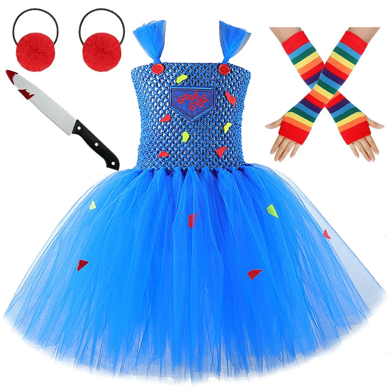 Creepy Doll Tutu Costume for Girls