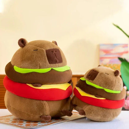Burger Capybara Plush – Fluffy Capybaras