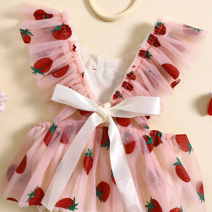 Erdbeerkuss Baby Strampler Set