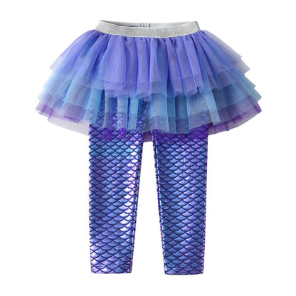 Leggings de tul de sirena holográficos
