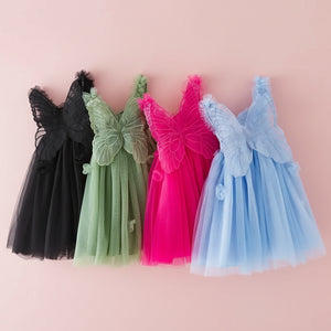 Girls’ Butterfly Fairy Dress with Wings