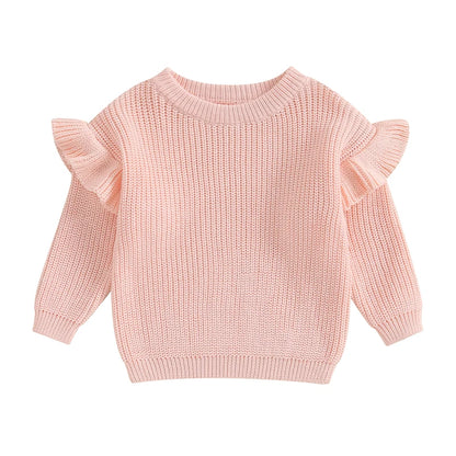Ruffle Hug Knit Sweater Sweetness