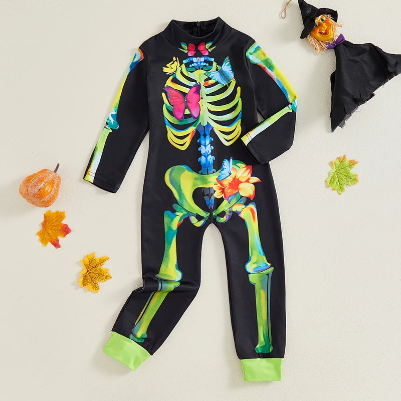 Colorful Skeleton Jumpsuit for Kids