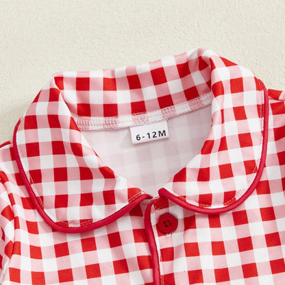 Santa Plaid Kids Pajamas