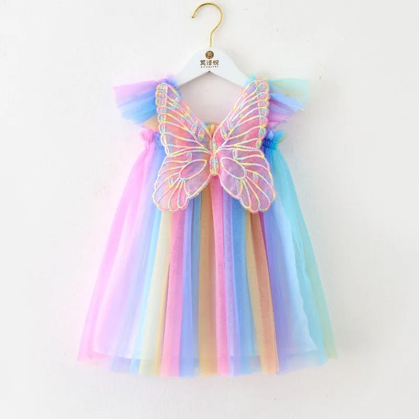 Vestido de tul de mariposa para niñas
