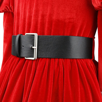 Santa Girl Christmas Dress – Festive Velvet Holiday Outfit
