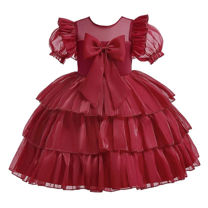 Holiday Ruffle Bow Dress