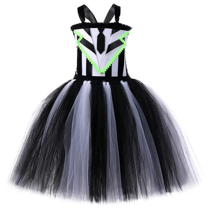 Kids Beetle-Inspired Black & White Tutu Costume