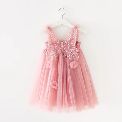 Girls’ Butterfly Fairy Dress with Wings