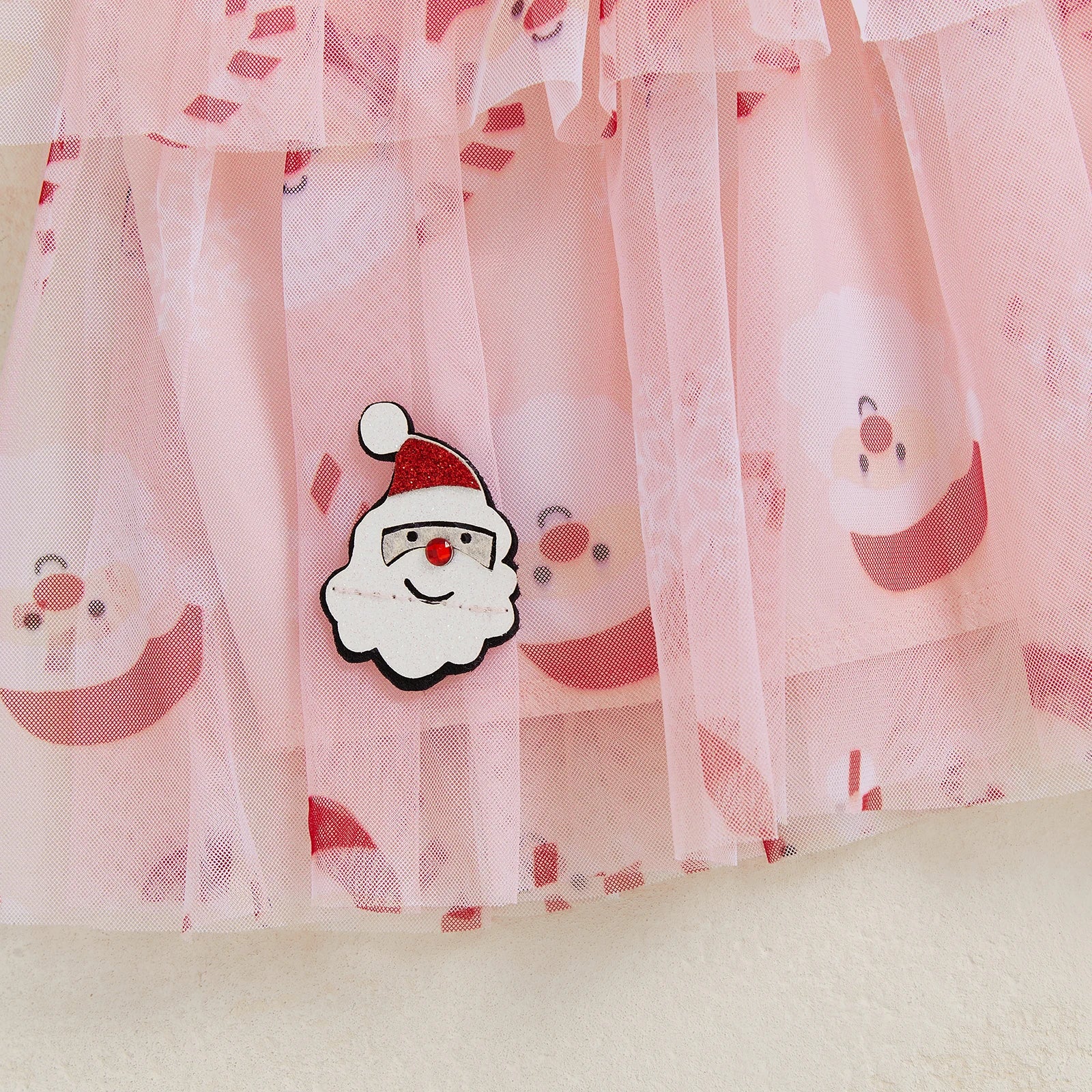 Santa Party Layered Tulle Dress