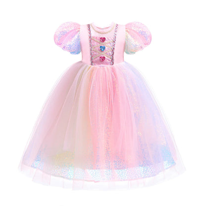 Rainbow Unicorn Princess Dress for Girls