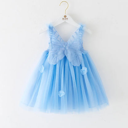 Girls’ Butterfly Fairy Dress with Wings