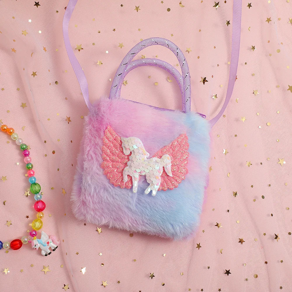 Plush Unicorn Kids Handbag