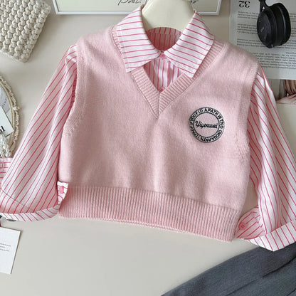 Set da 3 pezzi in stile preppy per ragazze