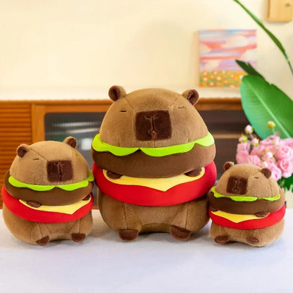 Burger Capybara Plush – Fluffy Capybaras
