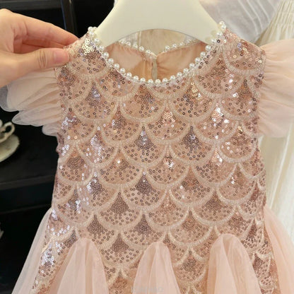 Vestido de tul brillante