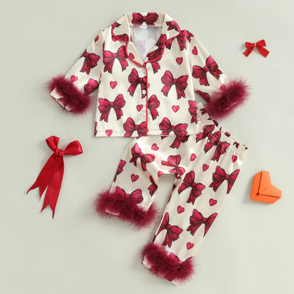 Berry Bow Kids Pajamas