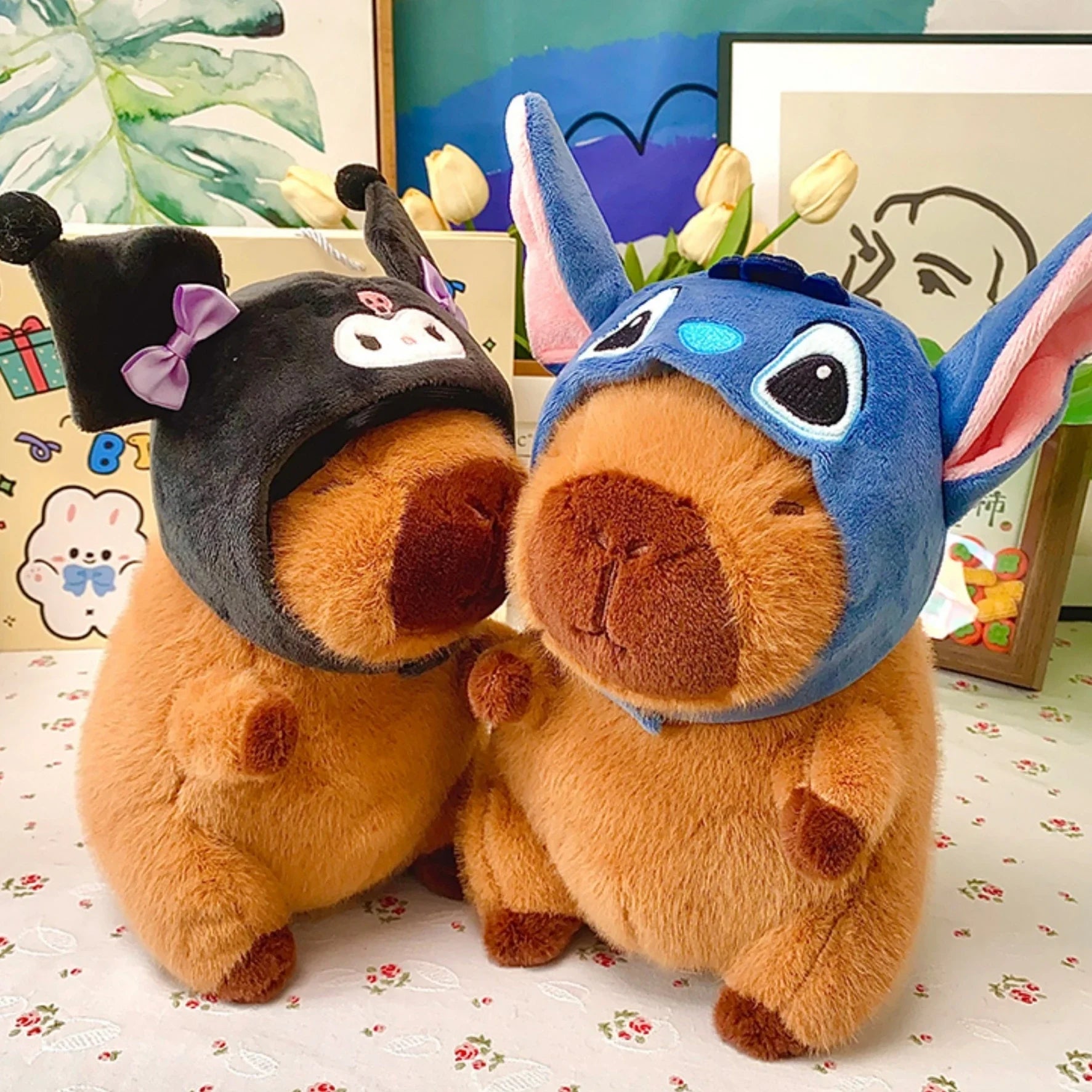 Blue Alien Hoodie Capybara Plush – Fluffy Capybaras