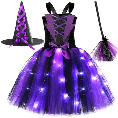 Light Up Witch Costume Dress for Girls
