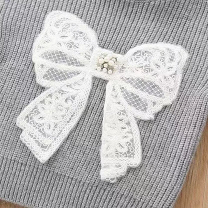 Glitzer-Schleifen-Strickset für Mädchen