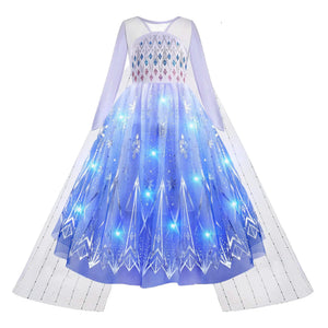 Snow Queen Light-Up Winter Dress for Girls