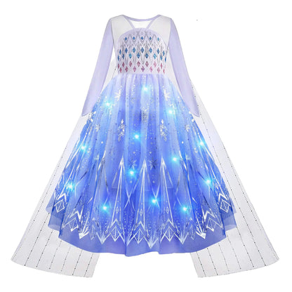 Snow Queen Light-Up Winter Dress for Girls