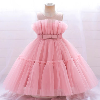 Regenbogen-Tüll-Prinzessinnen-Partykleid