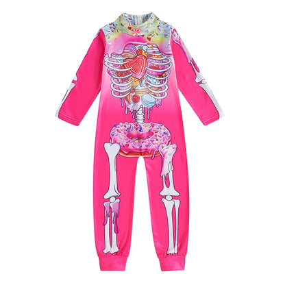 Colorful Skeleton Jumpsuit for Kids