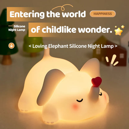 Loving Elephant Silicone Night Lamp